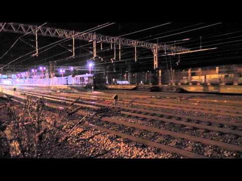 (HD) Colas Rails 66850 Departs Stafford Working 6C37 Chirk - Carlisle Empty Logs - 5/4/13