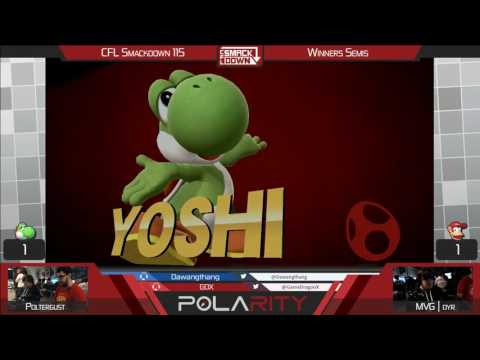 CFL Smackdown 115 WiiU - Poltergust (Yoshi) vs MVG Dyr (Diddy Kong) - Winners Semis