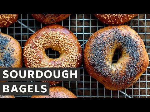 Easy Overnight Sourdough Bagels From Scratch