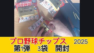 カルビー プロ野球チップス2025 第1弾 3袋　開封 - みづの廃信