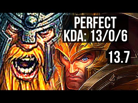 OLAF vs JARVAN IV (JNG) | 13/0/6, Legendary, Rank 8 Olaf | TR Grandmaster | 13.7