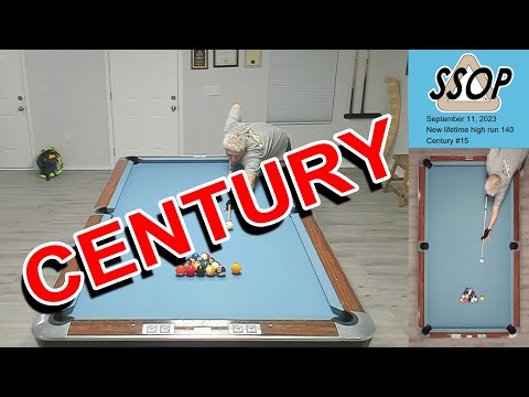 Straight Pool, New Lifetime High Run 140 balls, Century #15