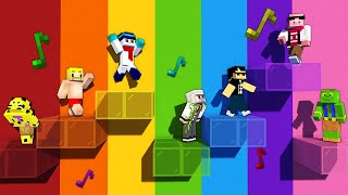 おらふくんの妨害かわいい❤ - 【ドズル社×帰宅部】マイクラリズム王決定戦!【マイクラ】