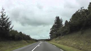 preview picture of video 'Driving On The D8 Between Bourbriac & Kerien, Côtes-d'Armor, Brittany, France 19th October 2012'