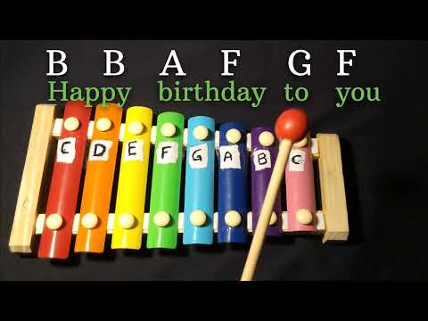 Happy Birthday song 🎵 - Easy Xylophone tutorial (notes + sheet)