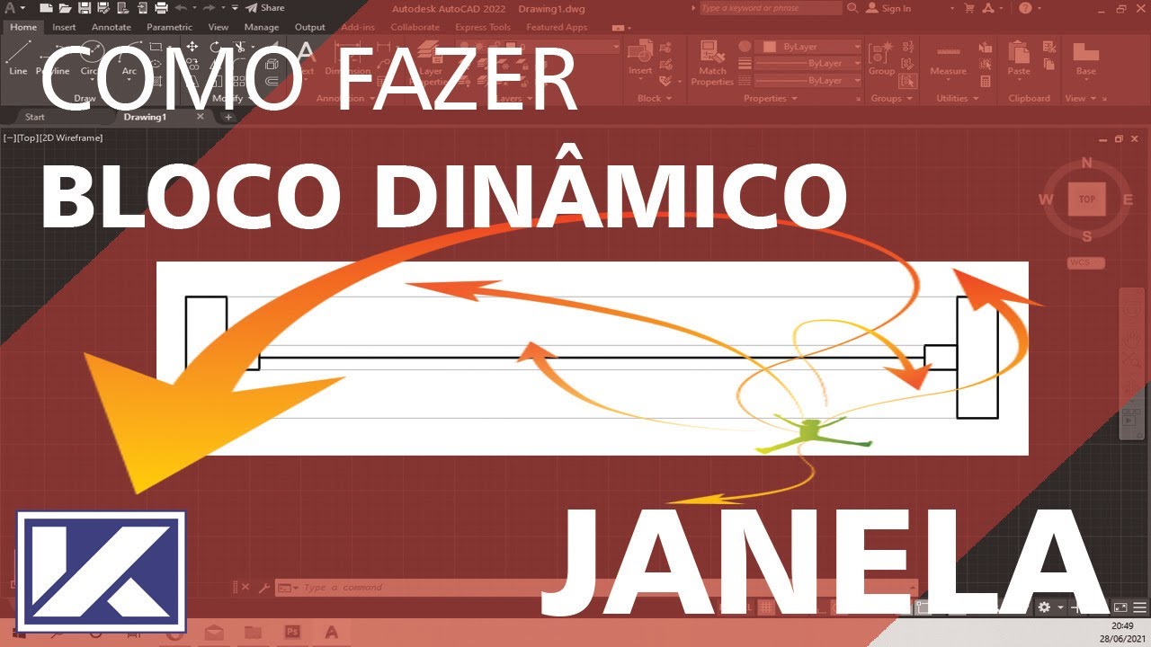 Como fazer? | Blocos Dinâmicos | JANELA | AutoCAD