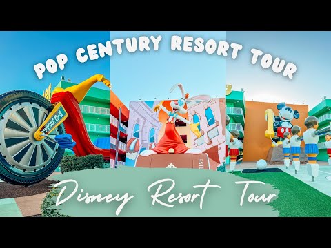 Disney's Pop Century Resort Tour- 2025  REFURBISHED dining area, pools, transportation and more