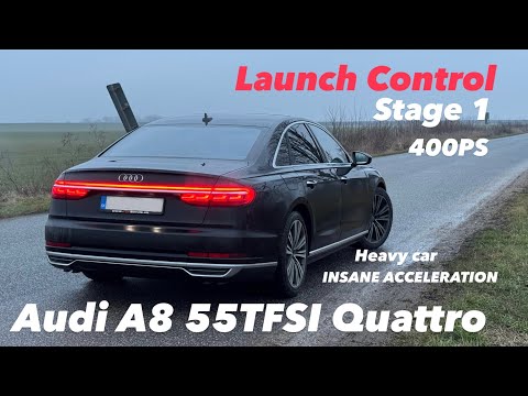 Audi A8 55 TFSI Stage 1 Launch Control - Insane acceleration 0-200