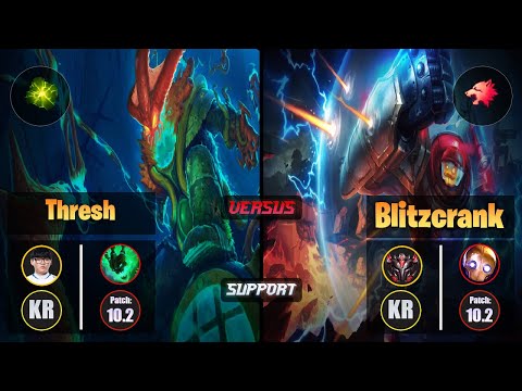 Hoit THRESH (Support) [Aftershock] VS BLITZCRANK - Grandmaster KR Patch 10.2