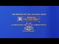 MPAA Rating Card R 1986