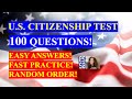 2021 - 100 Civics Questions (2008 version) for the U.S. Citizenship Test