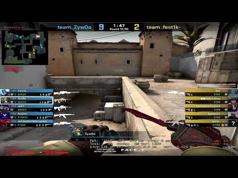 CSGO POV Zywoo from Vitality @ faceit matchmaking on DUST2
