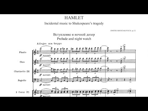 [Score] Shostakovich - Incidental music to the play "Hamlet", Op. 32 (1932/1954)