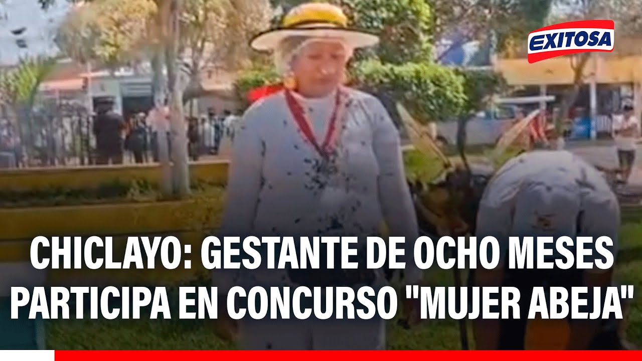 🔴🔵 Chiclayo: Gestante de ocho meses participa en concurso "Mujer abeja"