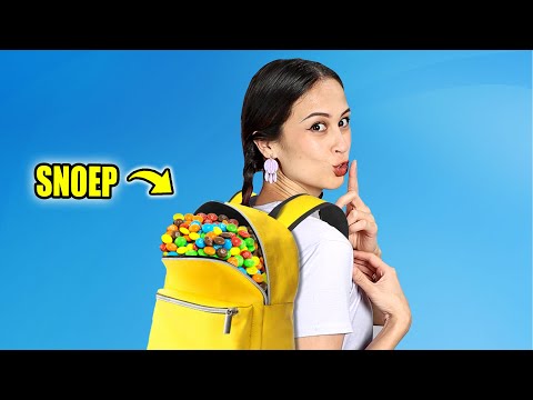 18 SUPER GEHEIME MANIEREN OM SNOEP DE KLAS IN TE SMOKKELEN! || Fan Friday