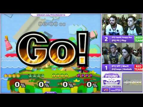 Pound 2016 Doubles - PG | Plup & Liquid Hbox Vs. Spy | MacD & Tempo | Westballz SSBM WS- Smash Melee