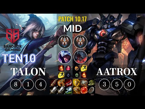 SB Ten10 Talon vs Aatrox Mid - KR Patch 10.17