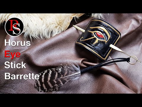 Assassin's Creed Origins Inspired Horus Eye Leather Stick Barrette / Gift for Make It Soph Video