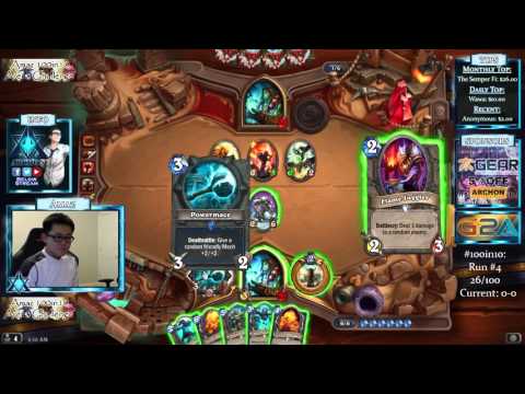 Hearthstone Amaz Playing 12 Win Shaman Arena -100 in 10 Challenge-