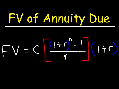 Annuities - How To Calculate The Future Value of an Annuity Due Video