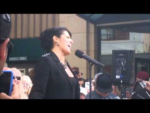 Sara Ramirez sings 'The Story' - at The Grove, Los Angeles, CA