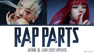 JENNIE & LISA - Rap Parts - Lyrics (2021 Updat