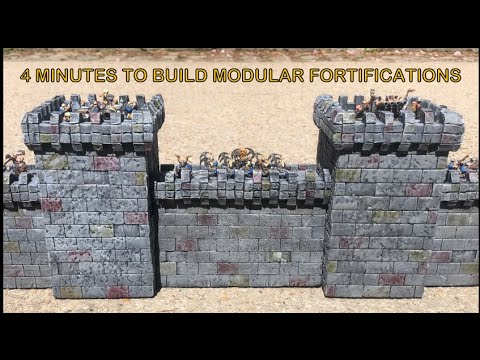 DIY Modular medieval castle Walls - Fortress diorama - Miniature stronghold terrain