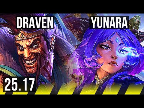 DRAVEN & Pyke vs YUNARA & Galio (ADC) | 67% winrate, 16/3/5, Legendary | KR Master | 25.17