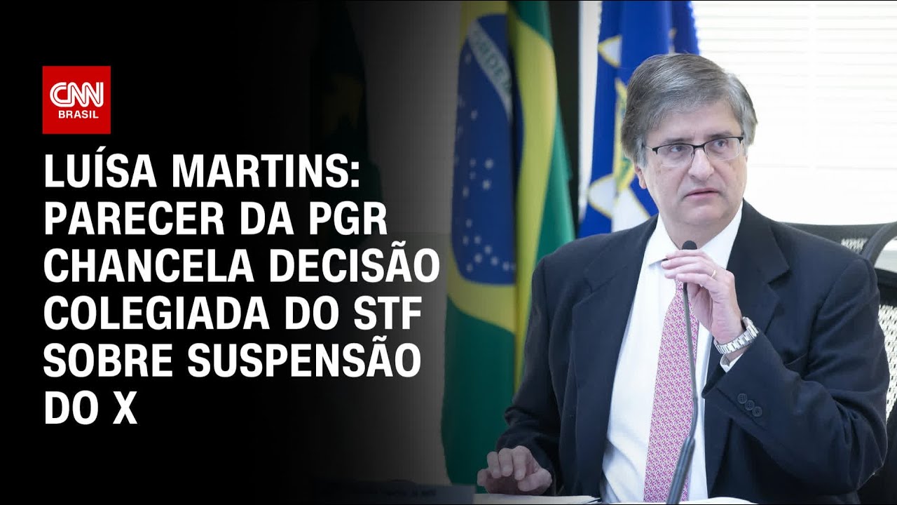 Luísa Martins: Parecer da PGR chancela decisão colegiada do STF sobre suspensão do X | CNN 360°