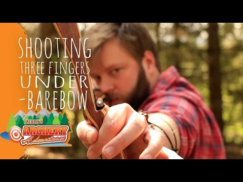 shooting three fingers under barebow archery