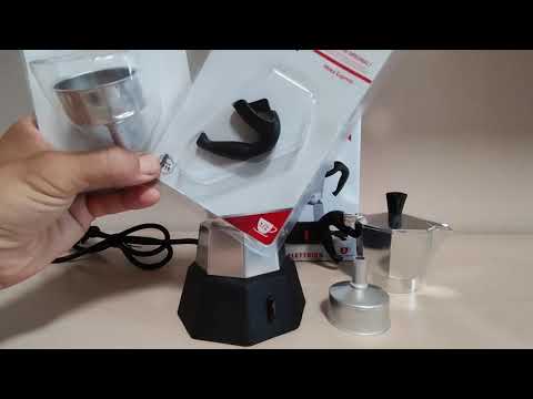 Bialetti New Moka Elettrika 2TZ (90 ml) sidabrinė video
