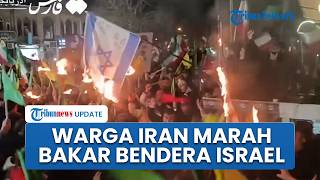 Aksi Warga Iran Bakar Bendera AS dan Israel di Maragheh Bentuk Ekspresi Sentimen Anti Barat