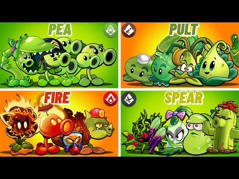 PVZ 2 - 4 Super Team Plants Vs Team Zombies - Which Team Plants is Best?