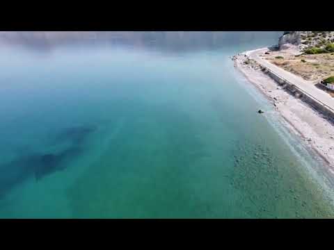 Psatha beach, Attiki 4k Drone View