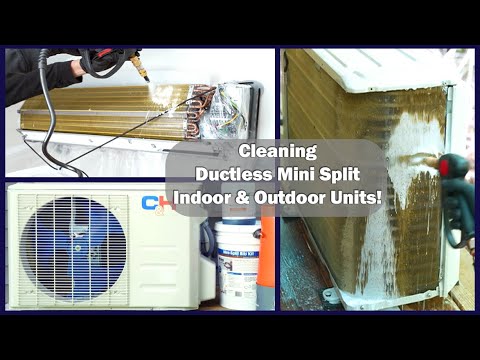 Ductless Mini Split Cleaning! Outdoor Coil, Indoor Coil, Fan Wheel, Blower Housing, Methods!