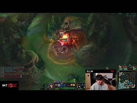 T1 ELLIM PLAYS JUNGLE SHYVANA VS GRAVES - KR GRANDMASTER PATCH 10.22