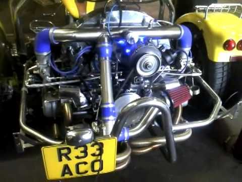 Manchester Aircooled 1776 Turbo DTA Fuel Injection First Start up (Jimmy's Rewaco Trike)