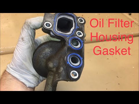 Oill Filter Housing Gasket install: Fix oil leak & coolant leak Ford Mustang, F150 4.6L crown Vic
