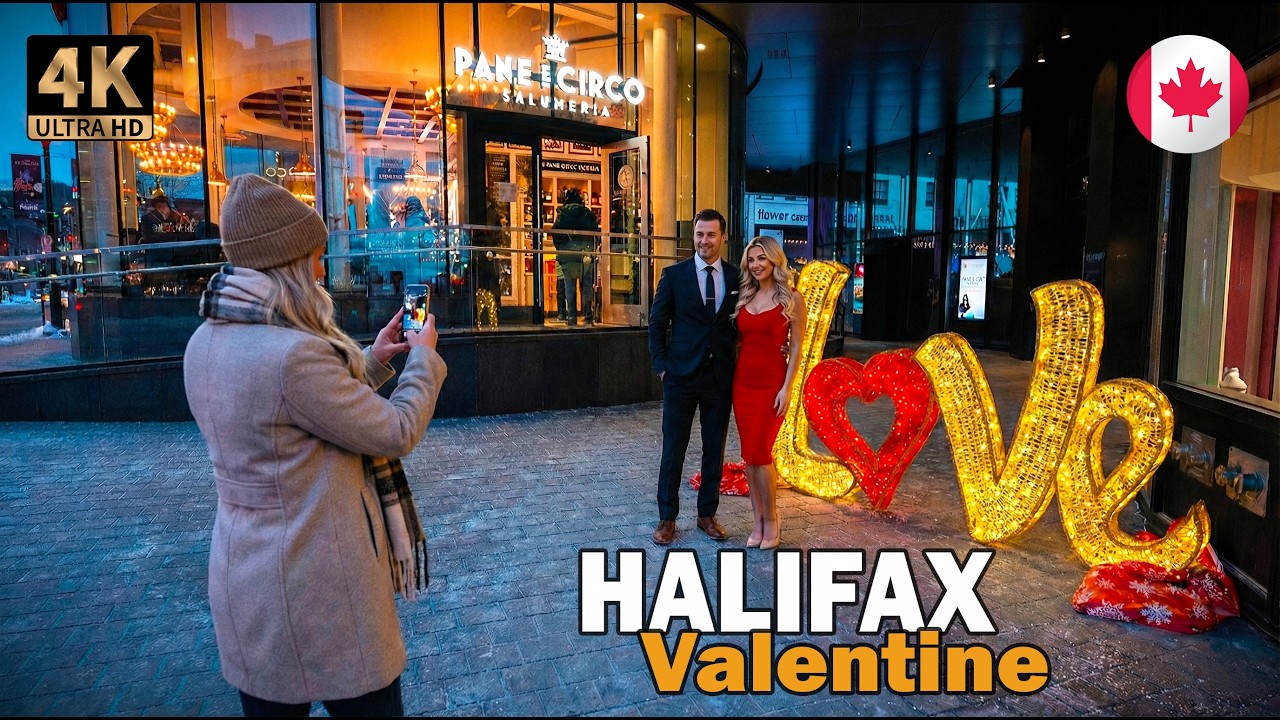 halifax nova scotia walking tour 2026 🇨🇦 | ❤️ A Cold -8°C Valentine’s Night 4k walk