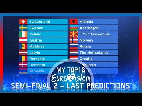 Eurovision 2019 - (Semi-Final 2) - TOP18 - Last Predictions before Rehearsals