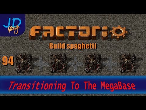 Factorio 0.16 Transitioning to the MEGABASE EP94 Build spaghetti