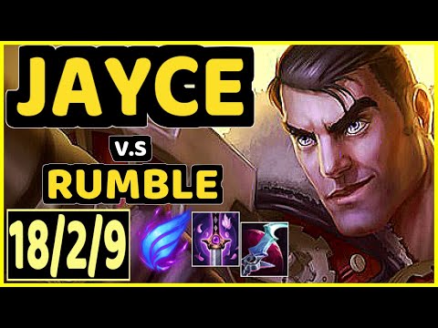 TAY (JAYCE) vs RUMBLE - 18/2/9 KDA TOP GAMEPLAY - BR Ranked MASTER
