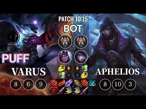 IG Puff Varus vs Aphelios Bot - KR Patch 10.15