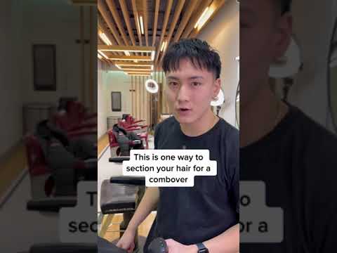 One Way to Section your Hair for a Combover #shorts