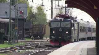 preview picture of video 'SJ Rc6 1349 with passenger train arriwing to Kil station, Sweden'
