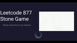 YouTube video 'Leetcode 877  Stone Game'