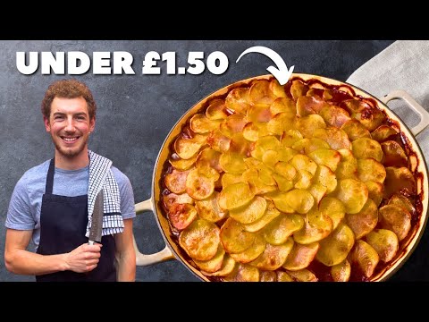 Budget-Friendly Root Vegetable Stew with Crispy Potato Topping  | Under £1.50/$1.90 Per Portion