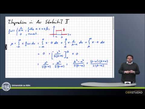 0284 Integration in der Statistik: Erwartungswert der Rechteckverteilung