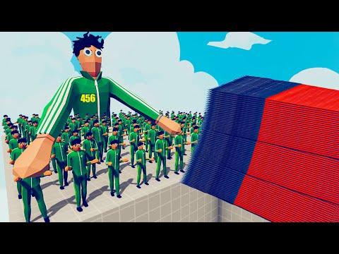 200x PLAYER №456 SQUID GAME + 1x GIANT vs EVERY GOD - Totally Accurate Battle Simulator TABS