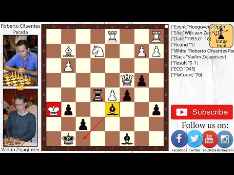 He Sacrificed Queen both knights and Rook | Parada vs Zvjaginsev 1995